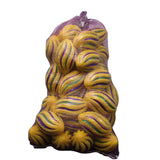 7" Purple, Green, and Yellow Spiral Football (Sack of 40)